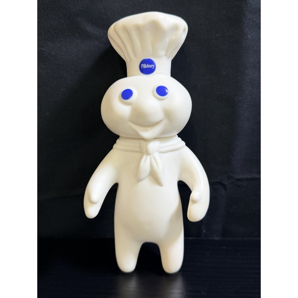 Pillsbury Doughboy Vinyl Rubber Ad Figure- Head Swivels- TPC 1995- 7"